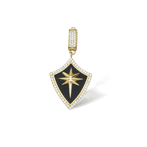 Kuzey Yıldızı Kalkan Altın Kolye Ucu