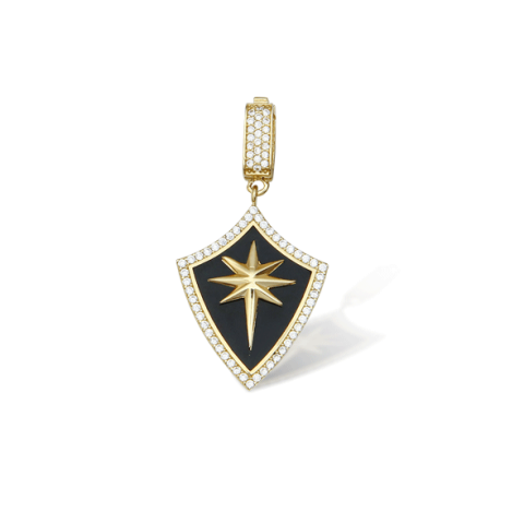 Kuzey Yıldızı Kalkan Altın Kolye Ucu