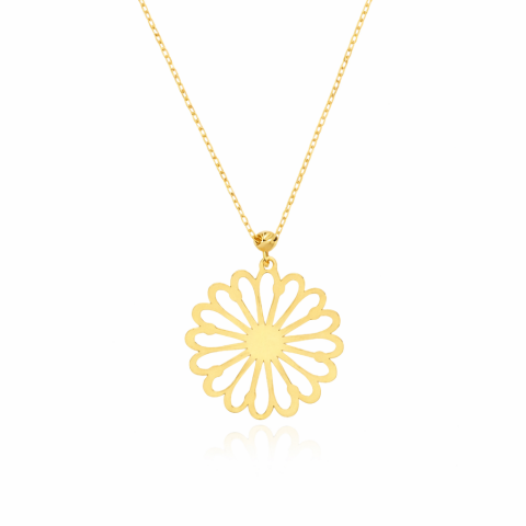 Altın Papatya Kolye