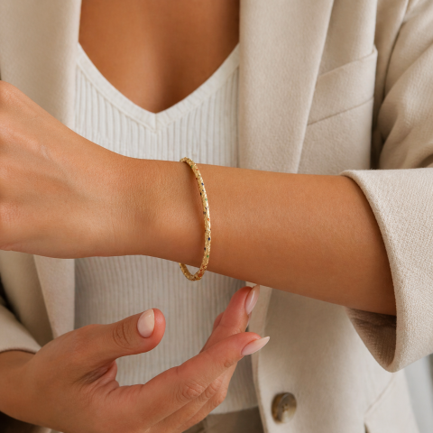 Altın Antik Kelepçe Bilezik