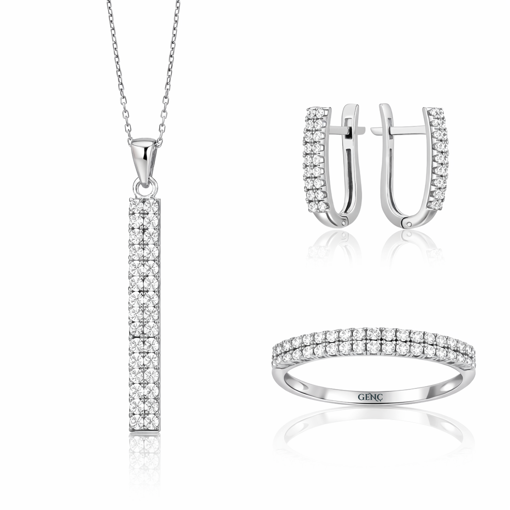 Altın Çift Sıra Su Yolu 3'lü Set