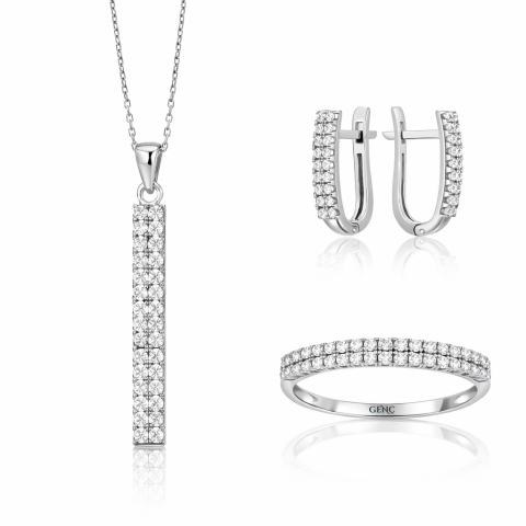 Altın Çift Sıra Su Yolu 3'lü Set