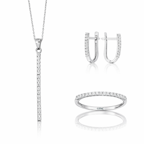 Altın Tek Sıra Su Yolu 3'lü Set