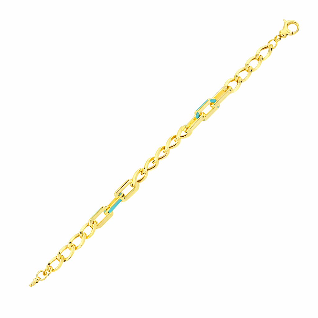 Altın Turkuaz Mineli Bileklik